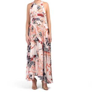 Anthropologie Abel The Label Charolette Maxi Dress- Abstract Print Halter Maxi
